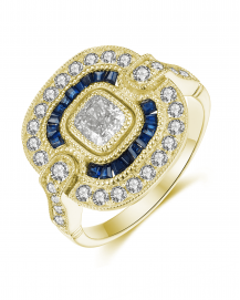SAPPHIRE DIAMOND RING (TR3758)